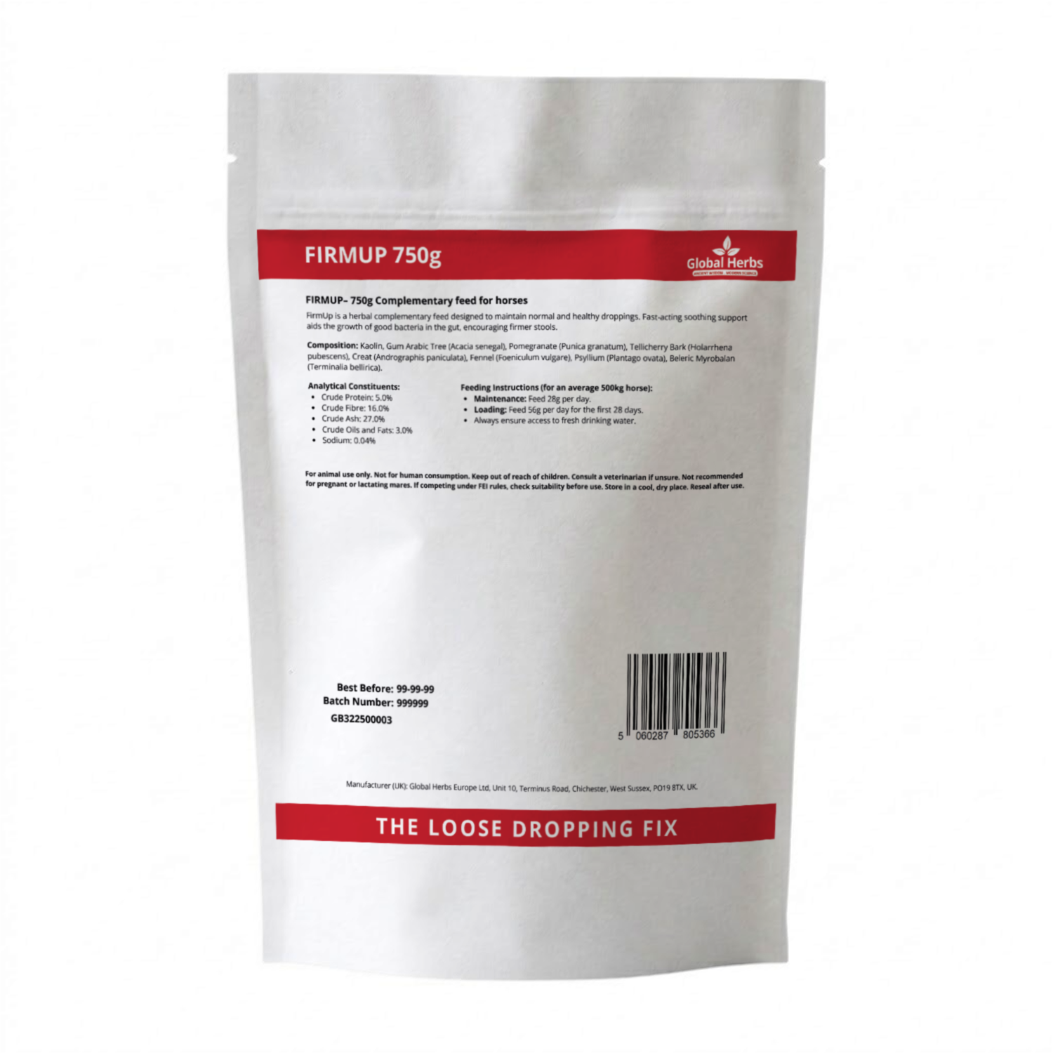 Firmup Refill Pouch 750g - Global Herbs Global Herbs B2B