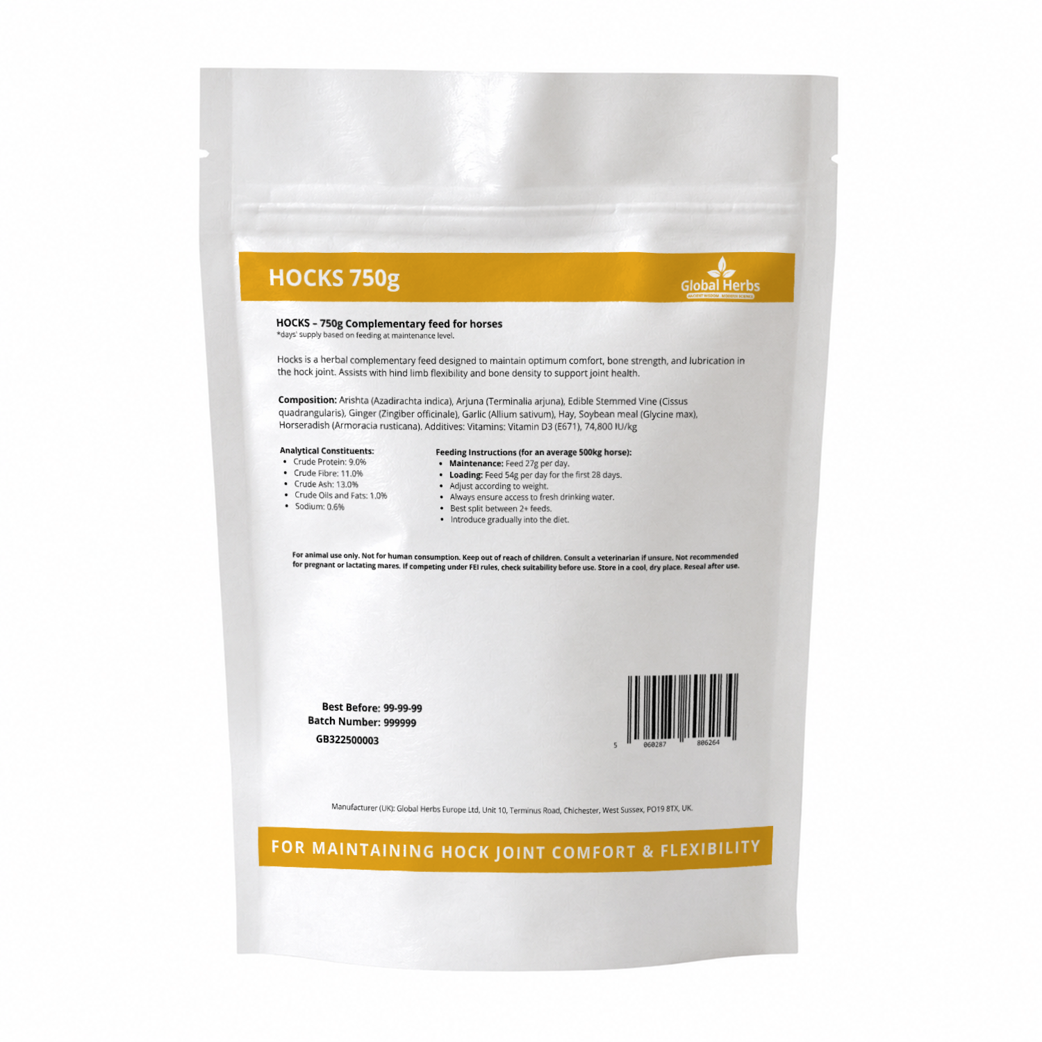 Hocks Refill Pouch 750g - Global Herbs