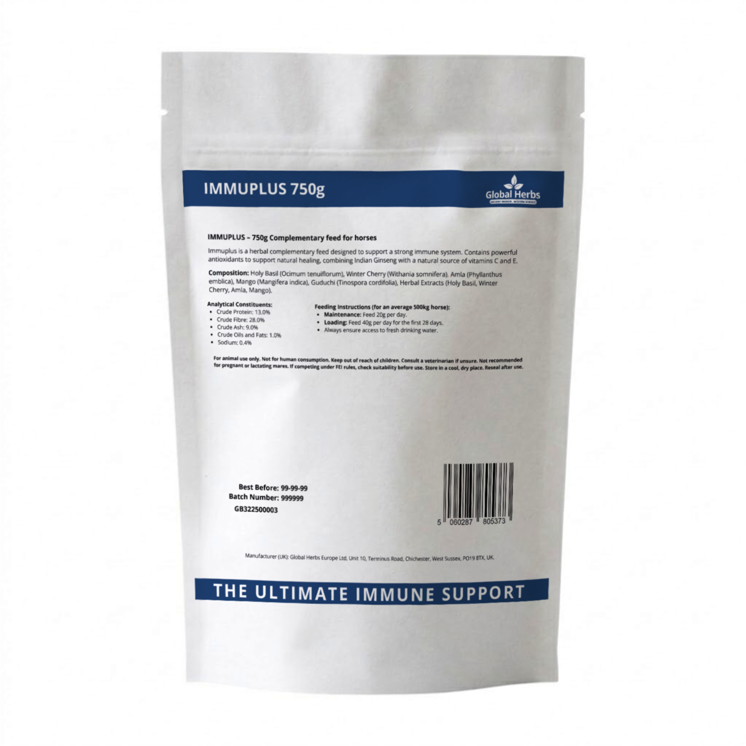 Immuplus Refill Pouch 750g - Global Herbs Global Herbs B2B