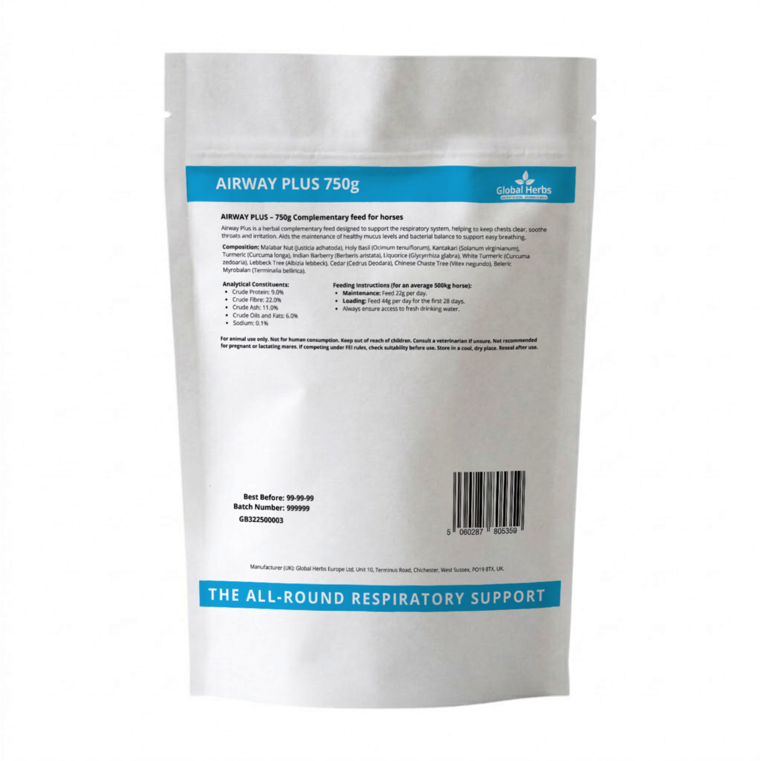 Airway Plus Powder Refill Pouch 750g - Global Herbs Global Herbs B2B