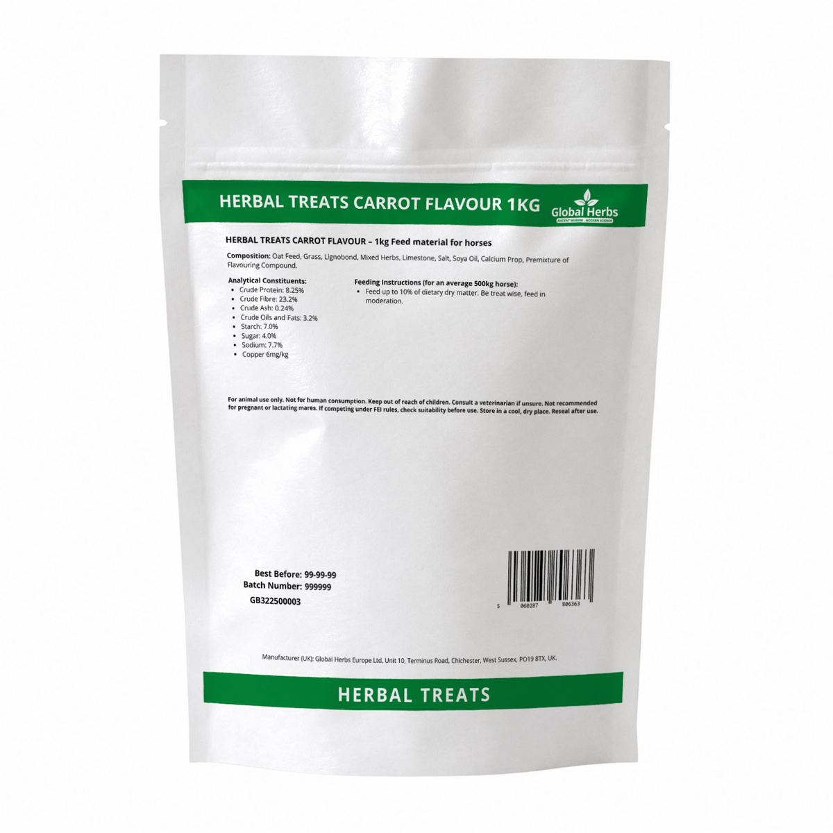Carrot Treats 1kg - Global Herbs