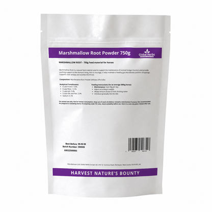 Marshmallow Root Powder Refill Pouch 750g - Global Herbs Global Herbs