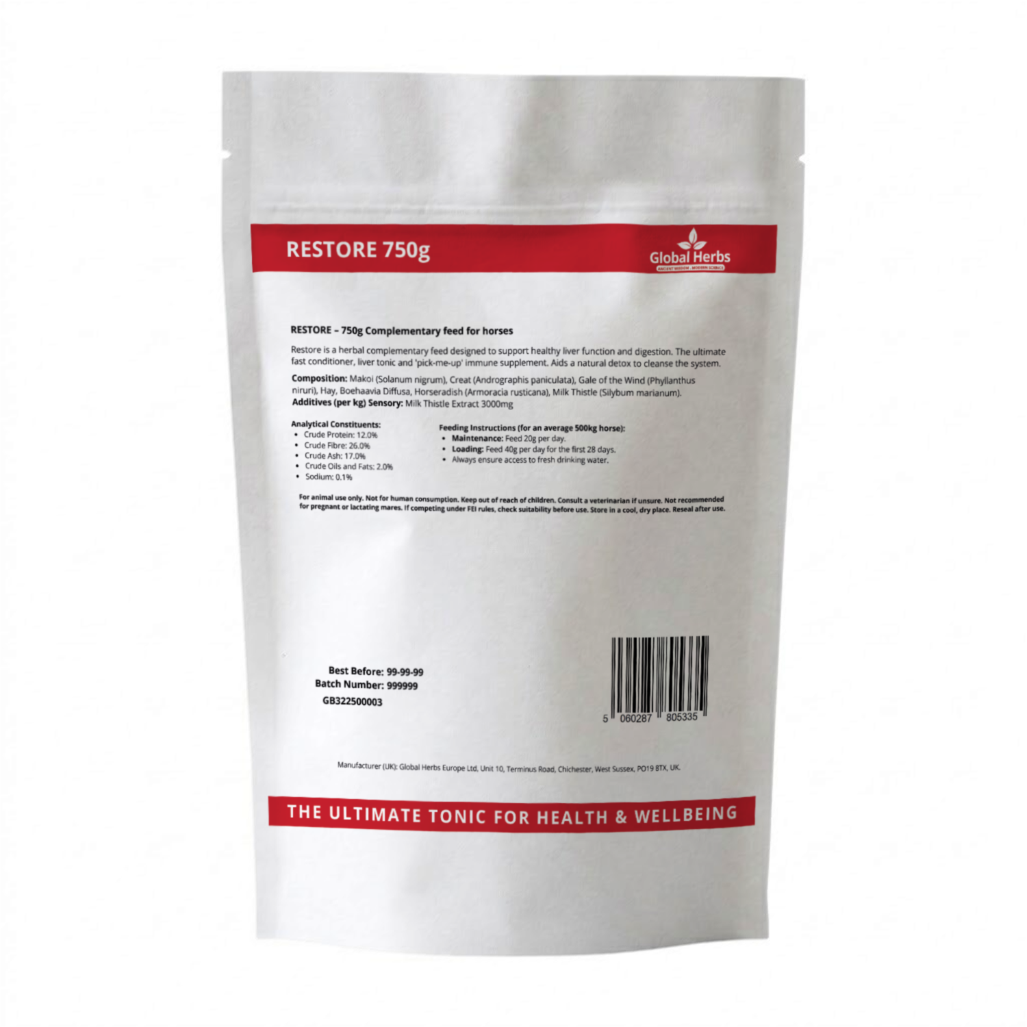Restore Refill Pouch 750g - Global Herbs Global Herbs B2B