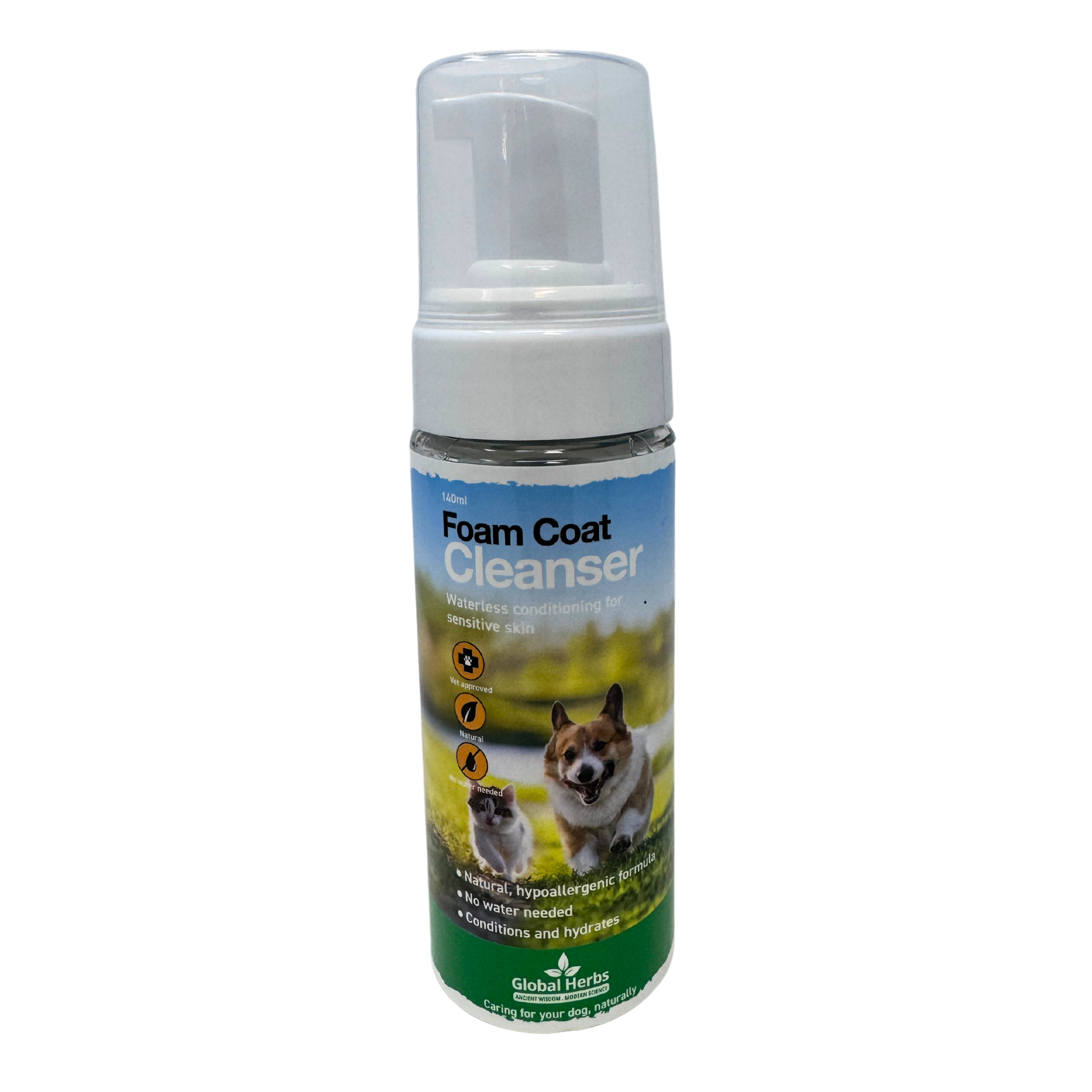 Foam Coat Cleanser 140ml - Global Herbs  - Canine